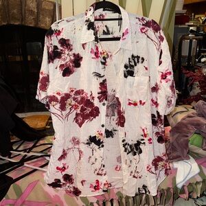 Vibrant Floral Button-Up Shirt